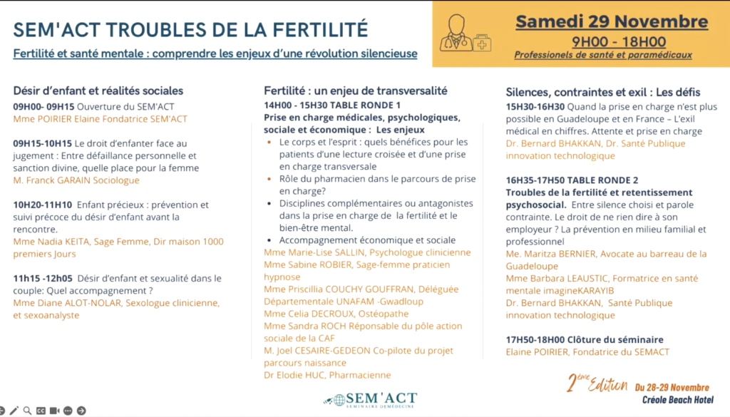 Intervention lors du SEM'ACT "Troubles de la fertilité"  - Novembre 2025